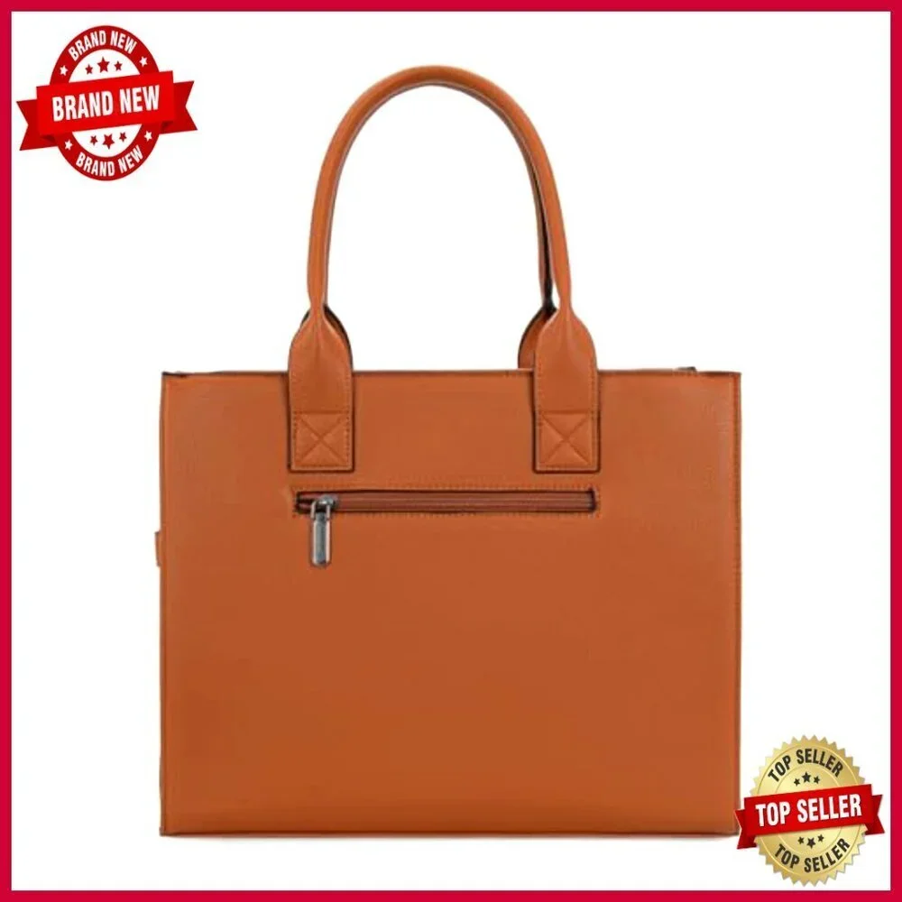 Large Tote Bag with Adjustable Strap, Top Zipper, Multiple Pockets